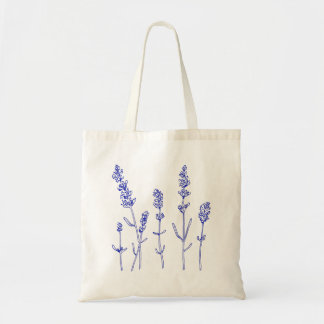 Beautiful Lavender Blume Botanische Zeichnend Tasc Tragetasche