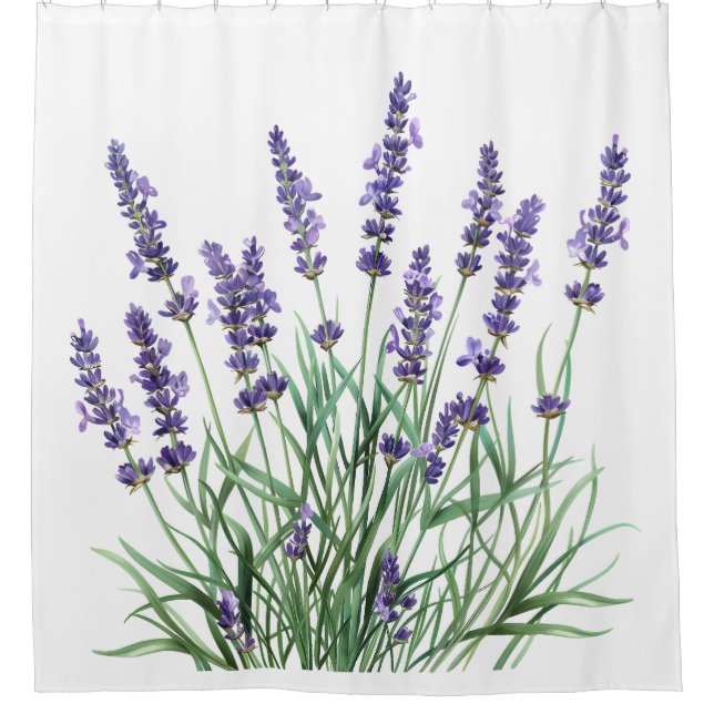 Beautiful Lavender Garden Blume Duschvorhang (Vorderseite)
