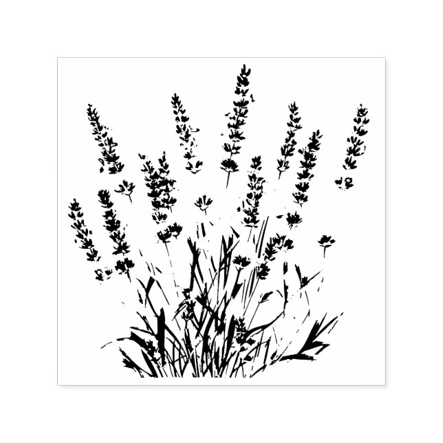 Beautiful Lavender Garden Blume Permastempel (Design)