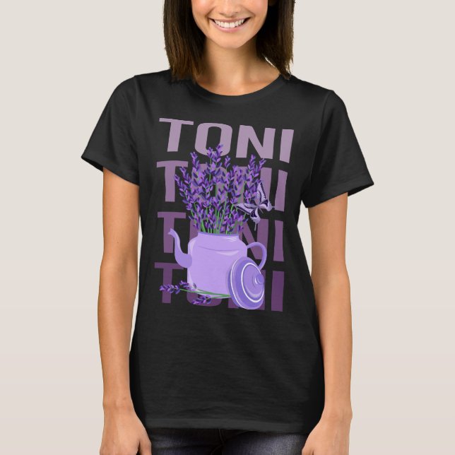 Beautiful Lavender - Toni Name T-Shirt (Vorderseite)