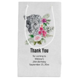 Beautiful Leopard Head in Watercolor Vielen Dank Kleine Geschenktüte