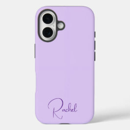 Beautiful Light Purple Personalized Name iPhone 16 Hülle