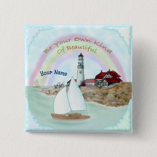 Beautiful Lighthouse Button (Vorderseite)