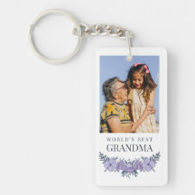 Beautiful Lila Blue Floral Best Grandma Foto