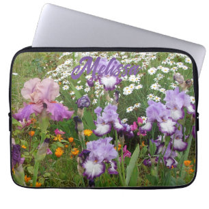 Beautiful Lila Iris Blume Blumengarten Laptopschutzhülle