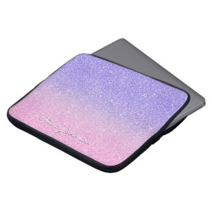 Beautiful Lila Pink Glitzer Ombre Laptopschutzhülle