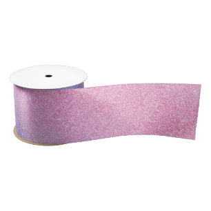 Beautiful Lila Pink Glitzer Ombre Satinband
