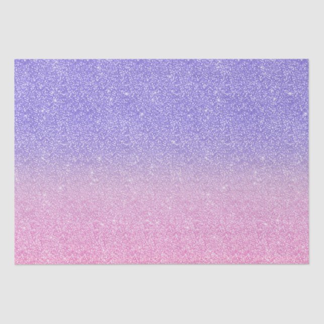 Beautiful Lila Pink Glitzer Ombre Seidenpapier (Vorderseite)