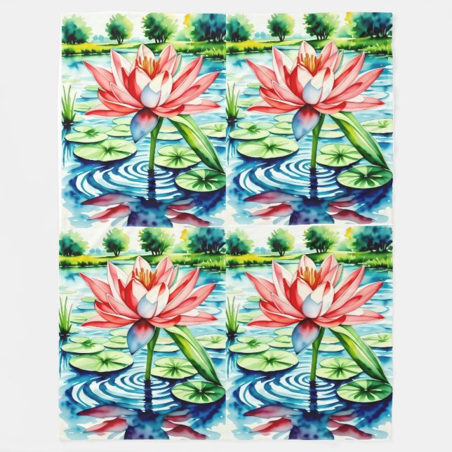 Beautiful Lily Blanket Fleecedecke (Vorderseite)