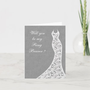 Beautiful Linde Werden Sie meine Ring Bearer Card Einladung