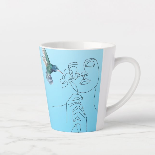 Beautiful Lines Hummingbird Latte Tasse (Rechts)
