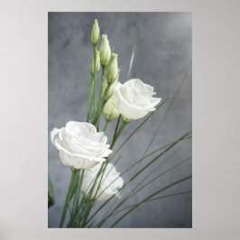 Beautiful Lisianthus White Blume Poster