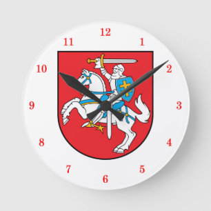 Beautiful Lithuanian Vytis Wall Clock Runde Wanduhr