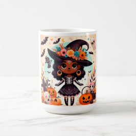 Beautiful little witch halloween party kaffeetasse