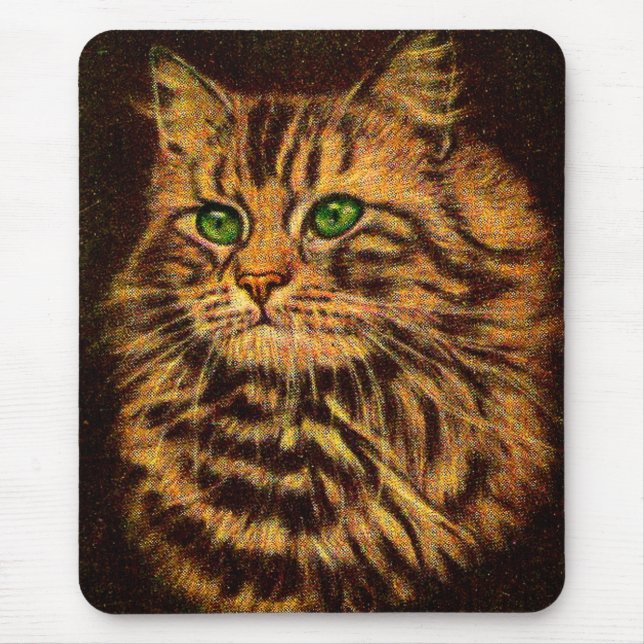 Beautiful Long Haired Tabby Cat Mousepad (Vorne)