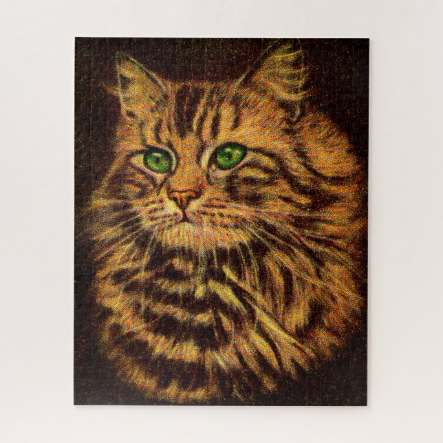 Beautiful Long Haired Tabby Cat Puzzle (Vertikal)