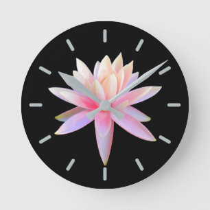 Beautiful Lotus Art Cool Trendy Runde Wanduhr