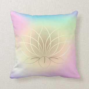Beautiful Lotus Colorful Ombre, Zen Kissen