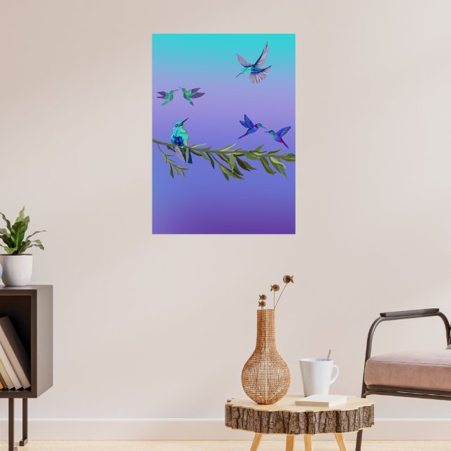 Beautiful love birds wall art poster (Wohnzimmer 3)