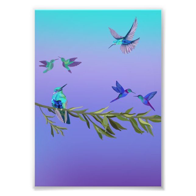 Beautiful love birds wall art poster (Vorne)
