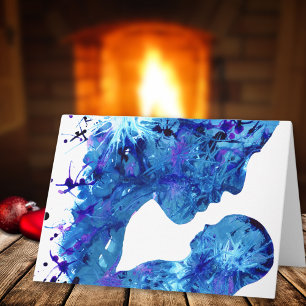 Beautiful Madonna & Kind Wasserfarbe Feiertagskarte