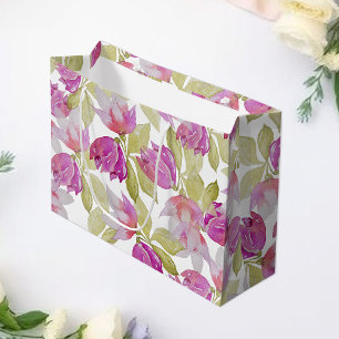 Beautiful Magnolia Blume Watercolor Große Geschenktüte