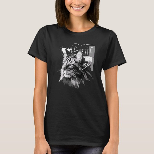 Beautiful Maine Coon cat T-Shirt (Vorderseite)