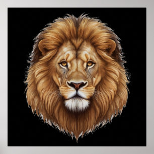 Beautiful Majestic Wild Male Lion Poster