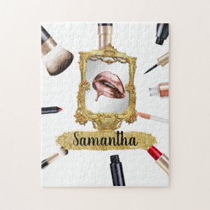 Beautiful Makeup Beauty Eleganter Chic Custom Puzzle