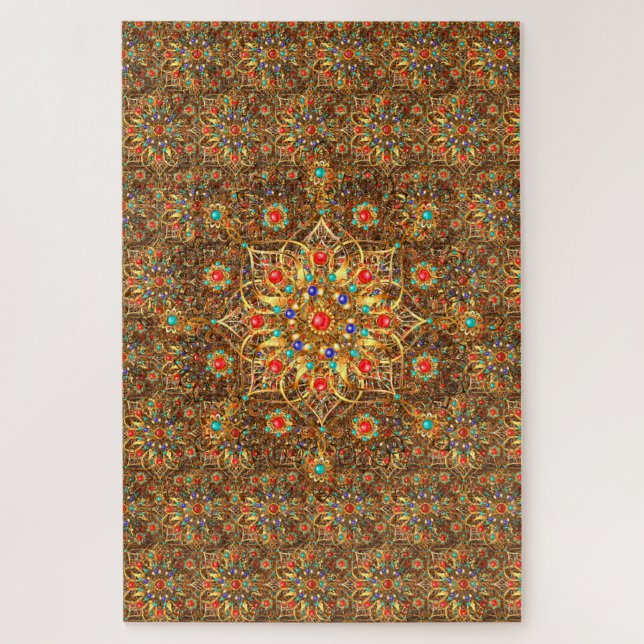 Beautiful Mandala Blume Art Puzzle (Vertikal)