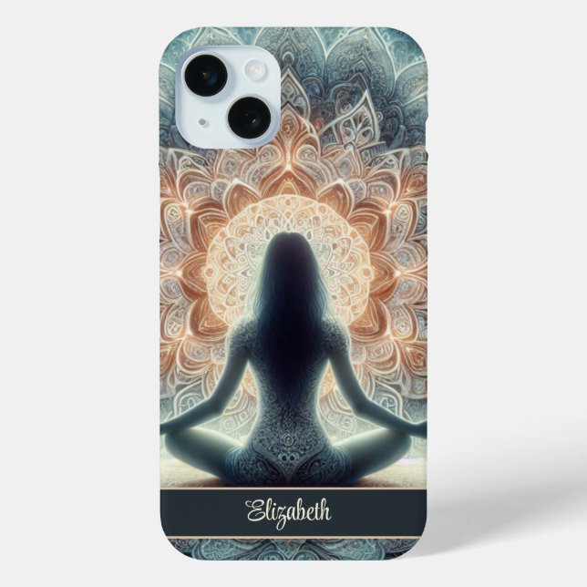 Beautiful Mandala Meditating Girl Individuelle Nam Case-Mate iPhone Hülle (Rückseite)