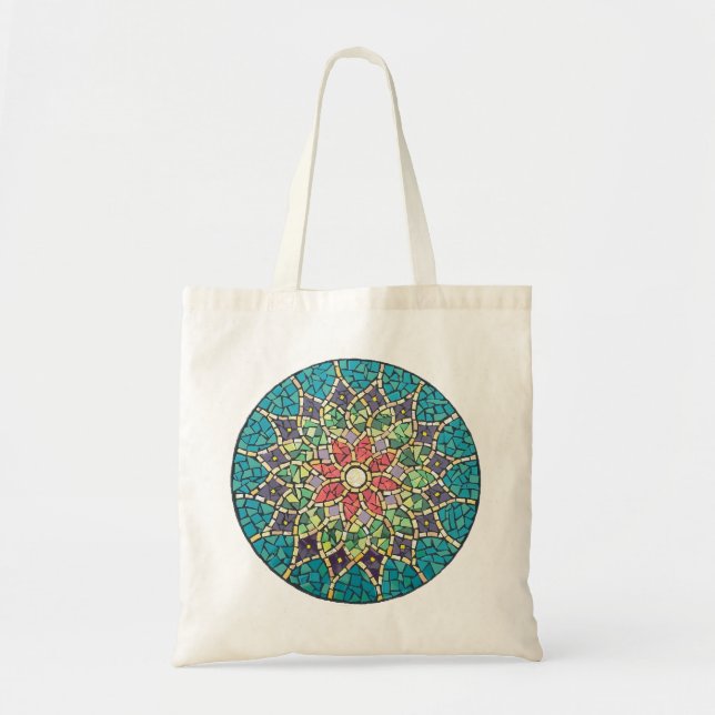 Beautiful Mandala Mosaik Art Design Tote Bag Tragetasche (Vorne)