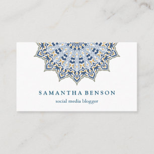 Beautiful Mandala Social Media Blogger Visitenkarte