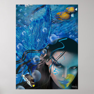 Beautiful Mara Mermaid Poster