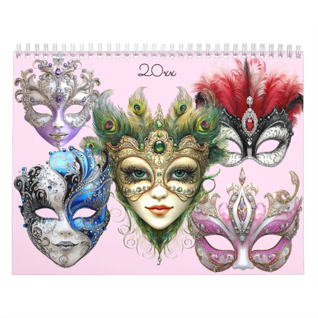 Beautiful Mardi Gras Masquerade Masken Kalender (Titelbild)
