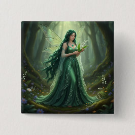 Beautiful May Emerald Fairy Button