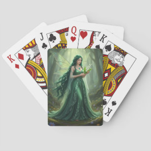 Beautiful May Emerald Fairy Spielkarten