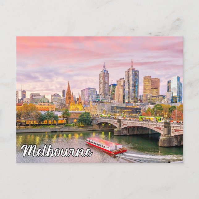 Beautiful Melbourne, Australien Postkarte (Vorderseite)