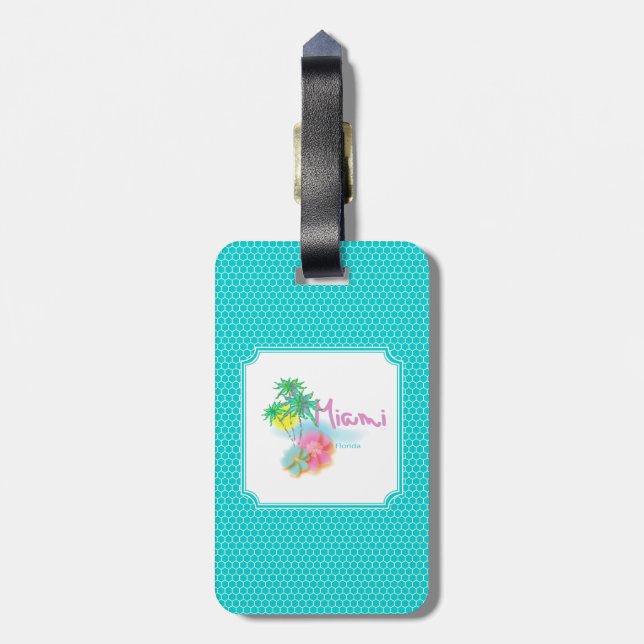 Beautiful Miami Florida Gepäckanhänger (Rückseite vertikal)