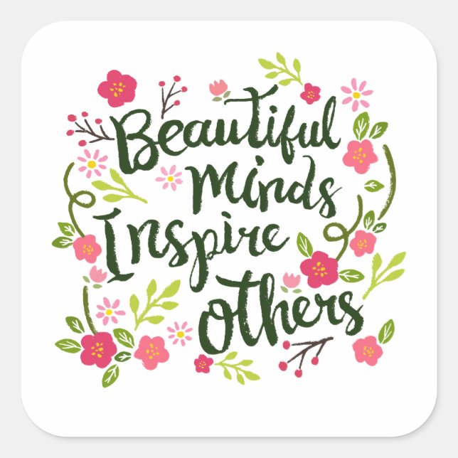 Beautiful Minds Inspirierte Andere Zitate Sticker  (Vorderseite)