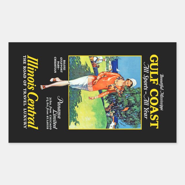 Beautiful Mississippi ~ Golfküste Rechteckiger Aufkleber (Vorderseite)