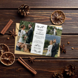 Beautiful Mistletoe Frohe Verheiratete Weihnachten Dankeskarte