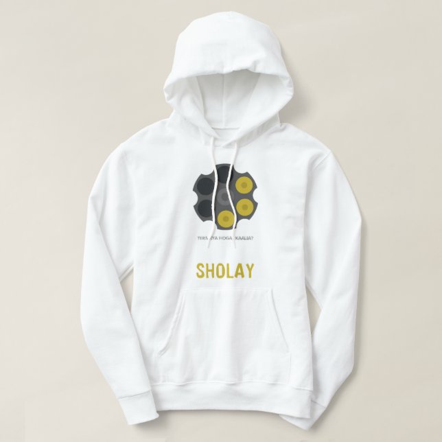 Beautiful Model Sholay Bollywood Movie Dialog Hoodie (Design vorne)