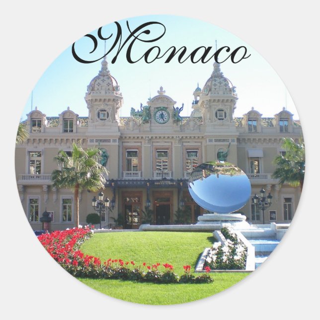 Beautiful Monaco Runder Aufkleber (Vorderseite)