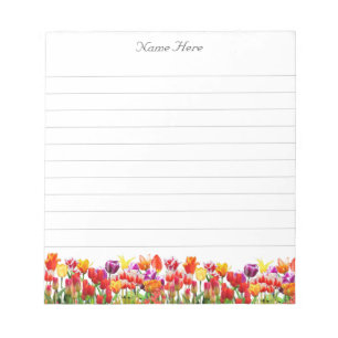 Beautiful Multicolor Tulip Blume Lined Notizblock