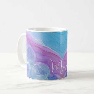 Beautiful Named Lila Blue Abstrakte Rose Kaffeetasse