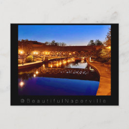 Beautiful Naperville - Riverwalk Reflections #2 Postkarte