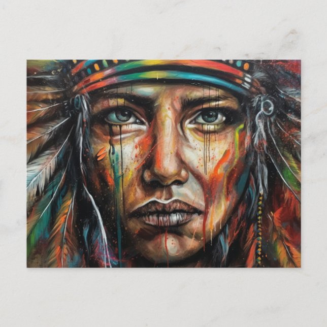 Beautiful Native American Postkarte (Vorderseite)