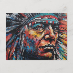 Beautiful Native American Postkarte