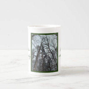 Beautiful nature snow in the woods Specialty Mug Prozellantasse